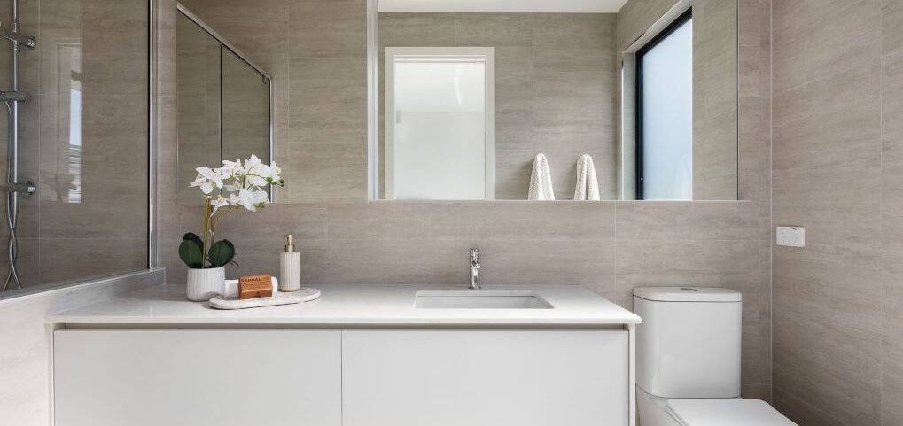 Completed Bathroom Design & Build By Stockwood Building Group in Melbourne
